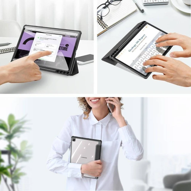 Чохол Dux Ducis Toby Armored Flip Smart Case для Samsung Galaxy Tab S6 Lite Black (6934913049075)