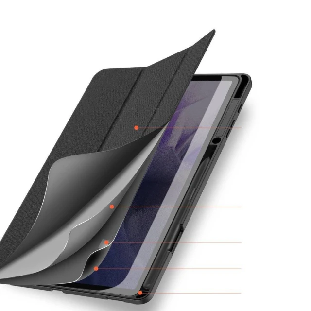 Чохол Dux Ducis Domo Tablet Cover with Multi-angle Stand and Smart Sleep для Samsung Galaxy Tab S7 FE | S7 Plus | S8 Plus Black (6934913042557)