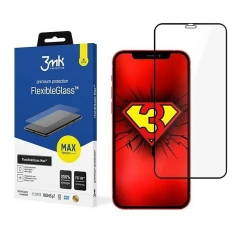 Захисне скло 3mk FlexibleGlass Max для iPhone 12 Pro Max Black (5903108292283)