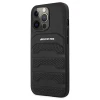 Чехол Mercedes для iPhone 14 Pro Max Leather Debossed Lines Black (AMHCP14XGSEBK)