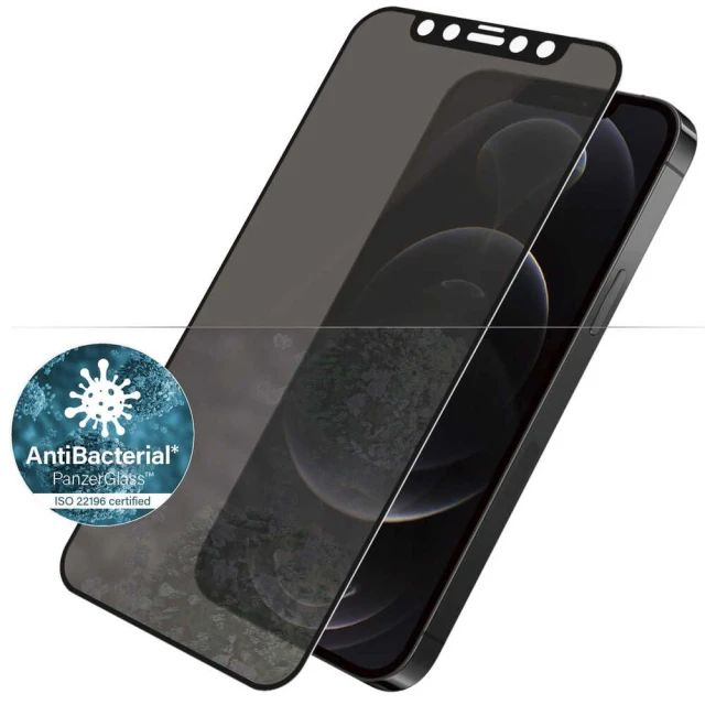 Захисне скло PanzerGlass Super Plus Privacy для iPhone 12 | 12 Pro Black (P2711)