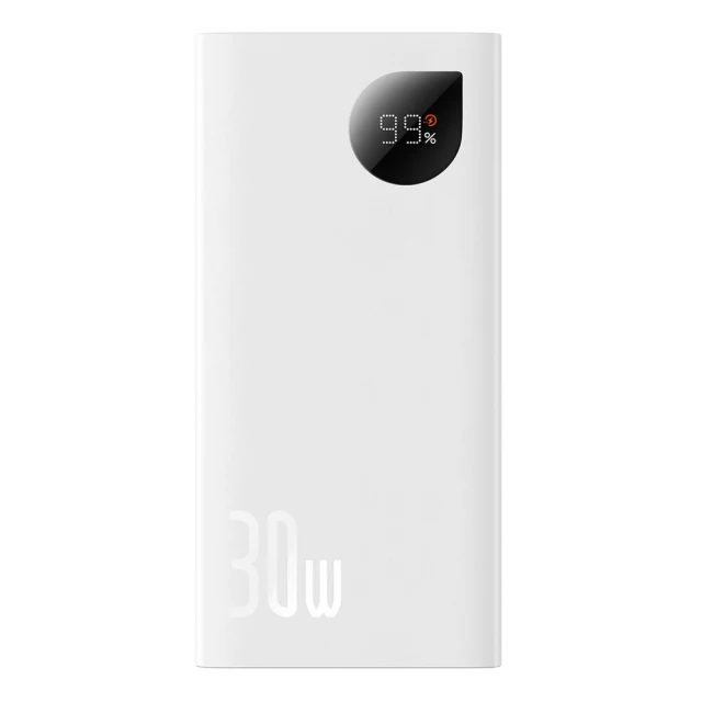 Портативний зарядний пристрій Baseus Adaman2 with Digital Display 10000 mAh 30W White (PPAD080002)