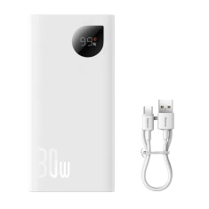 Портативний зарядний пристрій Baseus Adaman2 with Digital Display 10000 mAh 30W White (PPAD080002)
