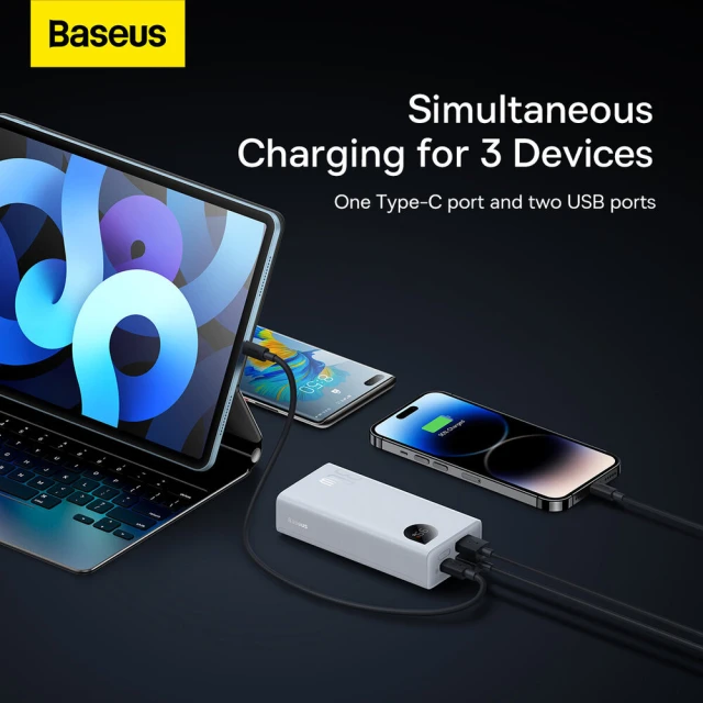 Портативний зарядний пристрій Baseus Adaman2 with Digital Display 10000 mAh 30W White (PPAD080002)