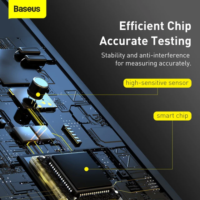 Електронний алкотестер Baseus with LCD Black (CRCX-01)
