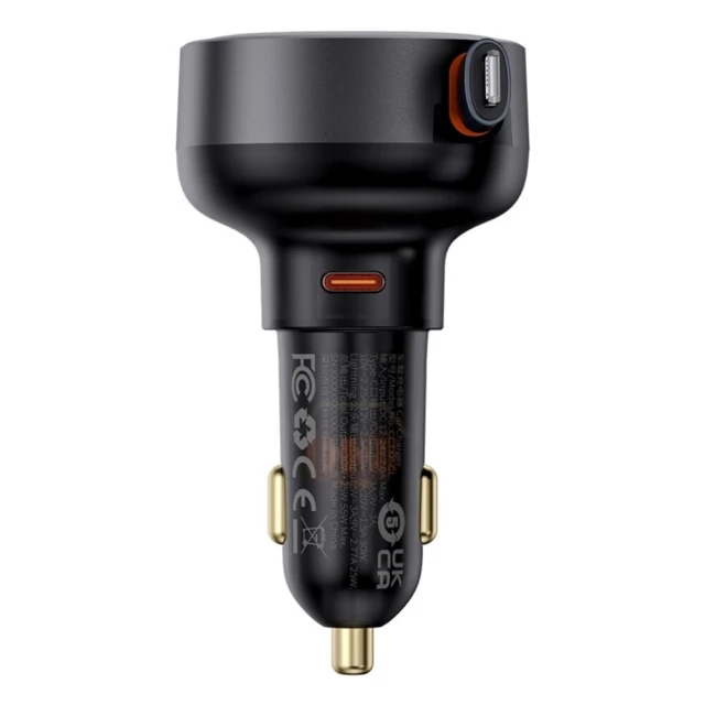 Автомобільний зарядний пристрій Baseus Enjoyment Pro USB-C with Lightning Cable 60W Black (C00057803111-00)