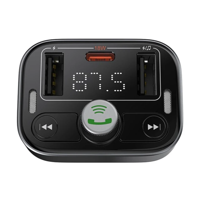Автомобильное зарядное устройство Baseus FM Transmiter S-09 Pro Black (C10762200113-00)