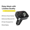 Автомобильное зарядное устройство Baseus FM Transmiter S-09 Pro Black (C10762200113-00)