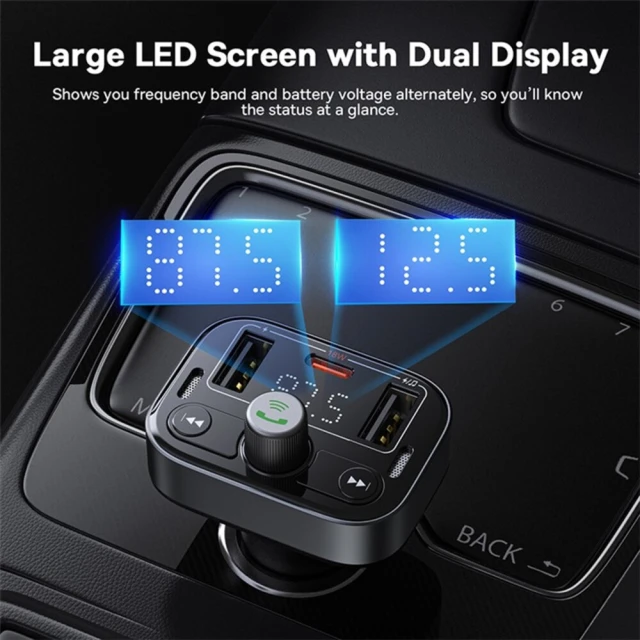 Автомобильное зарядное устройство Baseus FM Transmiter S-09 Pro Black (C10762200113-00)