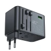 Мережевий зарядний пристрій Acefast Z1 PD UK | EU | US 75W 3xUSB-C | 2xUSB-A Black (Z1)