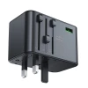 Мережевий зарядний пристрій Acefast Z1 PD UK | EU | US 75W 3xUSB-C | 2xUSB-A Black (Z1)