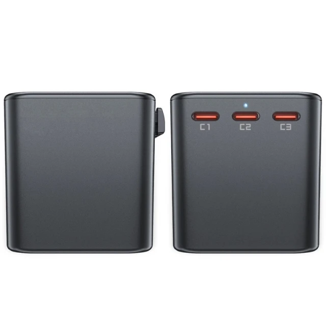 Мережевий зарядний пристрій Acefast Z1 PD UK | EU | US 75W 3xUSB-C | 2xUSB-A Black (Z1)