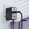 Мережевий зарядний пристрій Acefast Z1 PD UK | EU | US 75W 3xUSB-C | 2xUSB-A Black (Z1)