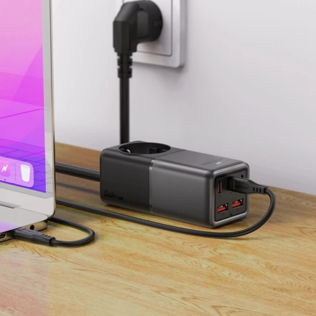 Сетевой удлинитель Acefast Z2 GaN 3x USB-C | 2x USB-A PD 75W Black (Z2)