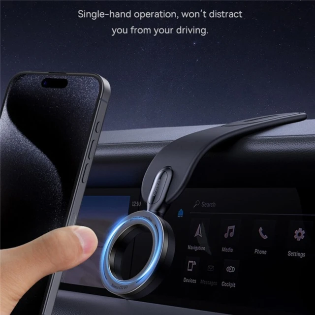 Автотримач Baseus C02 Go Black with MagSafe (C40165500111-00)
