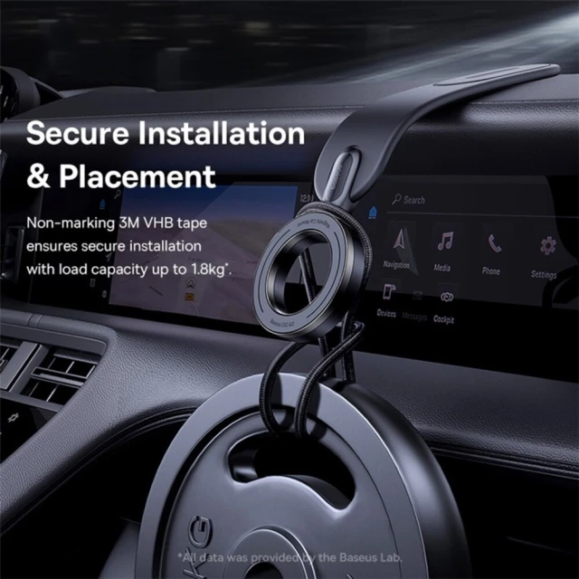 Автотримач Baseus C02 Go Black with MagSafe (C40165500111-00)