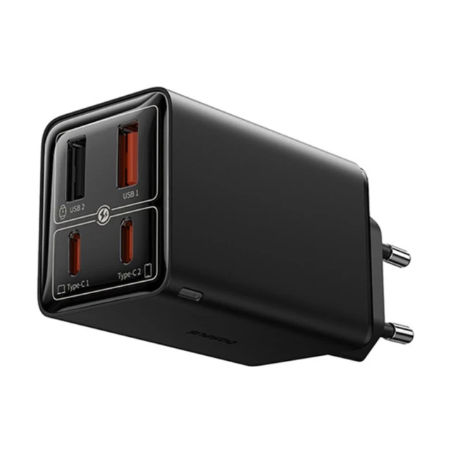 Мережевий зарядний пристрій Baseus GaN6 Pro FC 65W 2xUSB-C | 2xUSB-A Black (P10162701113-00)