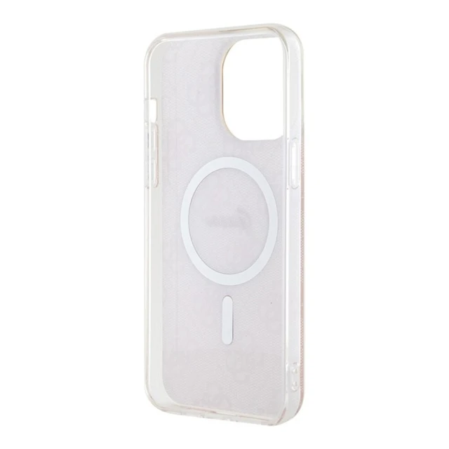 Чохол Guess IML 4G для iPhone 15 Pro Pink with MagSafe (GUHMP15LH4STP)