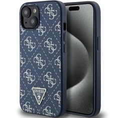 Чехол Guess 4G Triangle Metal Logo для iPhone 15 Plus | 14 Plus Blue (GUHCP15MPG4GPB)