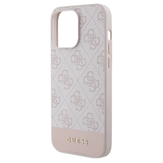 Чохол Guess 4G Stripe Collection для iPhone 14 Pro Pink (GUHCP14LG4GLPI)