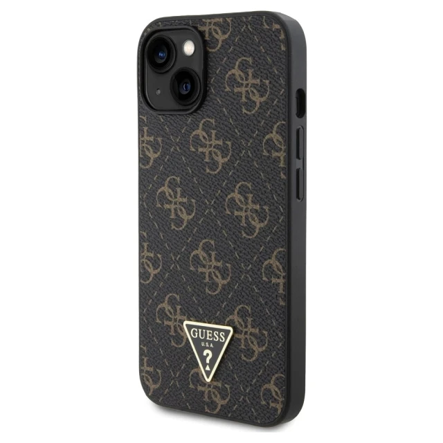 Чохол Guess 4G Triangle Metal Logo для iPhone 15 | 14 | 13 Black (GUHCP14SPG4GPK)