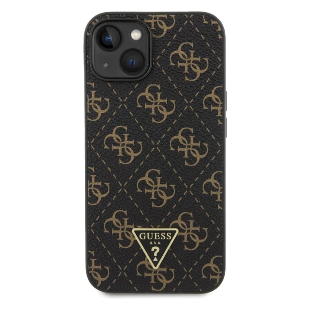 Чохол Guess 4G Triangle Metal Logo для iPhone 15 | 14 | 13 Black (GUHCP14SPG4GPK)