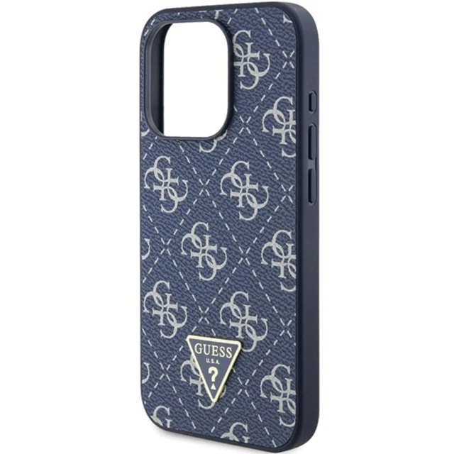 Чохол Guess 4G Triangle Metal Logo для iPhone 15 Pro Blue (GUHCP15LPG4GPB)
