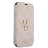 Чохол-книжка Guess 4G Metal Logo для iPhone 15 | 14 | 13 Pink (GUBKP15S4GMGPI)