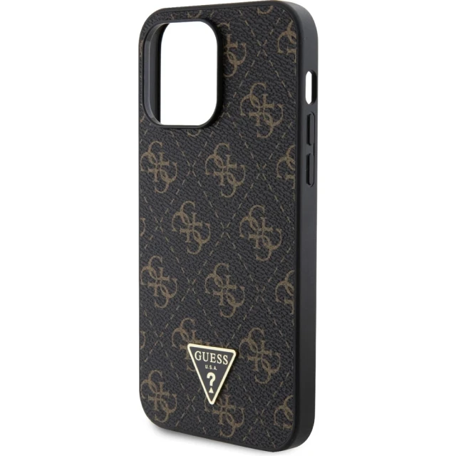 Чехол Guess 4G Triangle Metal Logo для iPhone 14 Pro Max Black (GUHCP14XPG4GPK)