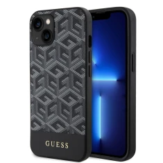 Чохол Guess GCube Stripes для iPhone 15 | 14 | 13 Black with MagSafe (GUHMP15SHGCFSEK)