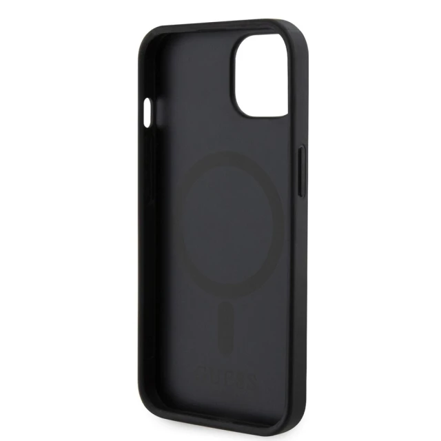Чохол Guess GCube Stripes для iPhone 15 | 14 | 13 Black with MagSafe (GUHMP15SHGCFSEK)
