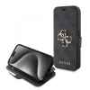 Чохол-книжка Guess 4G Metal Logo для iPhone 15 Pro Grey (GUBKP15L4GMGGR)