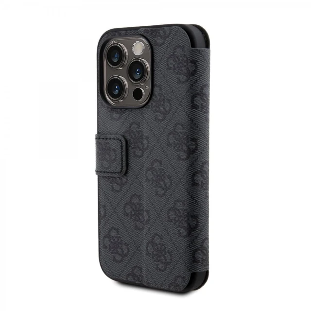 Чохол-книжка Guess 4G Metal Logo для iPhone 15 Pro Grey (GUBKP15L4GMGGR)