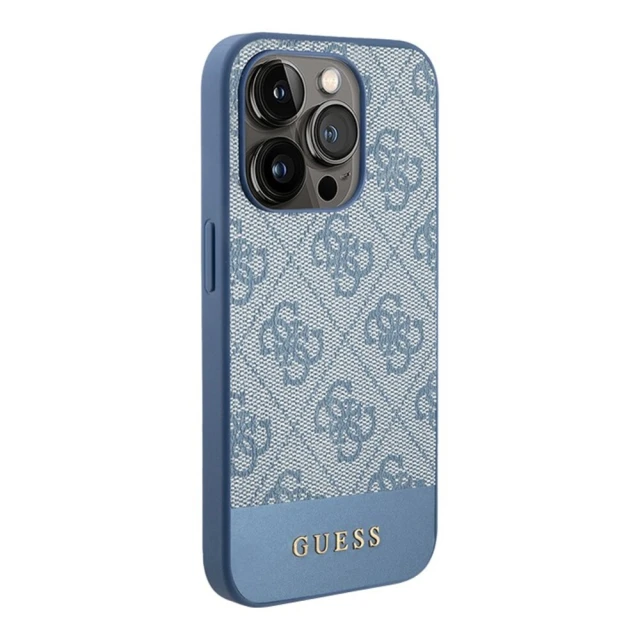 Чохол Guess 4G Stripe Collection для iPhone 15 Pro Blue (GUHCP15LG4GLBL)