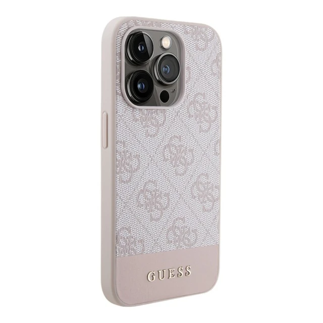 Чохол Guess 4G Stripe Collection для iPhone 15 Pro Pink (GUHCP15LG4GLPI)