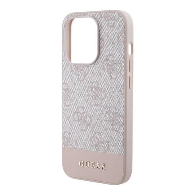Чохол Guess 4G Stripe Collection для iPhone 15 Pro Pink (GUHCP15LG4GLPI)
