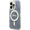 Чехол Guess IML 4G для iPhone 15 Pro Blue with MagSafe (GUHMP15LH4STB)