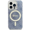 Чехол Guess IML 4G для iPhone 15 Pro Blue with MagSafe (GUHMP15LH4STB)