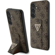 Чохол Guess Grip Stand 4G Triangle Strass для Samsung Galaxy S24 (S921) Brown (GUHCS24SPGS4TDW)