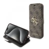 Чохол-книжка Guess 4G Metal Logo для iPhone 15 | 14 | 13 Brown (GUBKP15S4GMGBR)