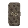 Чохол-книжка Guess 4G Metal Logo для iPhone 15 | 14 | 13 Brown (GUBKP15S4GMGBR)