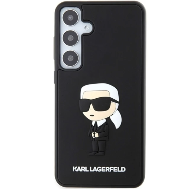 Чохол Karl Lagerfeld 3D Rubber Ikonik для Samsung Galaxy S24 (S921) Black (KLHCS24S3DRKINK)