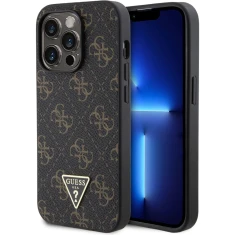 Чехол Guess 4G Triangle Metal Logo для iPhone 14 Pro Black (GUHCP14LPG4GPK)