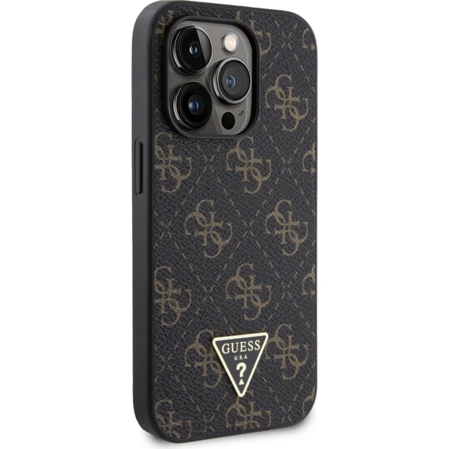 Чохол Guess 4G Triangle Metal Logo для iPhone 14 Pro Black (GUHCP14LPG4GPK)