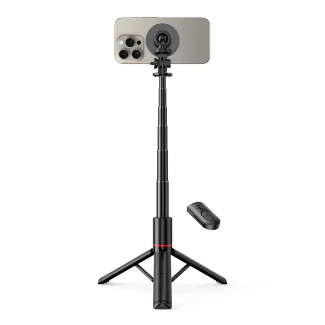 Универсальный штатив Tech-Protect L06S Bluetooth Selfie Stick Black with MagSafe (5906203691241)