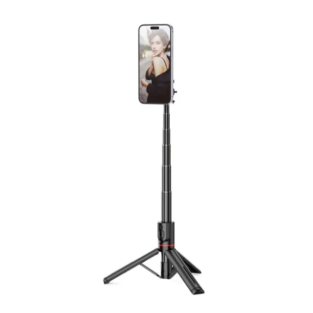 Универсальный штатив Tech-Protect L06S Bluetooth Selfie Stick Black with MagSafe (5906203691241)