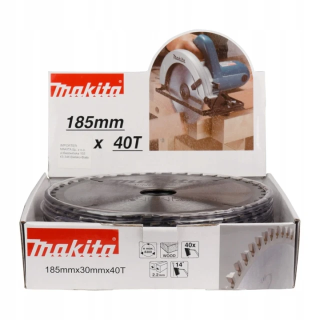 Диск пиляльний Makita 185х30 40 зубів з напайками комплект 10 шт (D-52607-10)