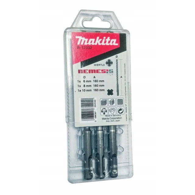 Набор сверл SDS+ Makita 3 шт (6, 8, 10 мм) Nemesis 2 (B-59075)