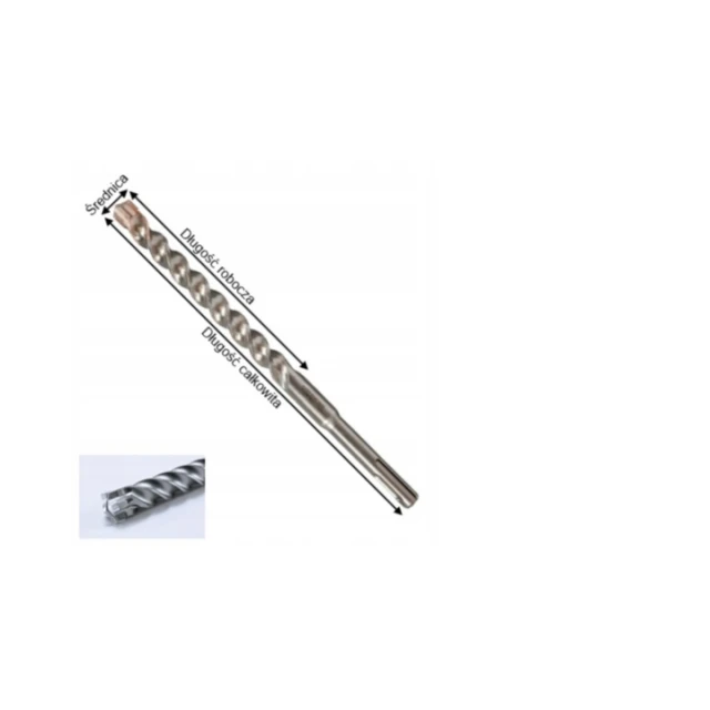 Свердло бетон Makita 14x165 SDS+ 4-гранне 4-спіраль (E-14635)