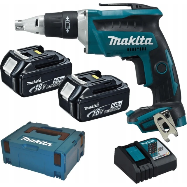 Шуруповерт Makita DFS452RTJ 18V 2x5Ah безщіточний для гіпсокартону